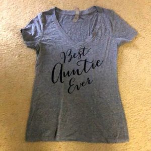 “Best Auntie Ever” VNeck Tee